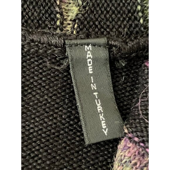 ANGEL by Sabri Ozel Knitted Multicolor open front Cardigan Sweater Top L - Picture 5 of 12